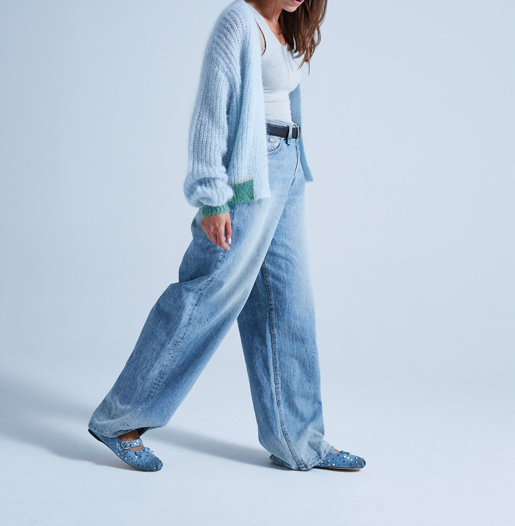 Absolut Cashmere - Gilet Mi-Long Manches Longues Solveig - Combo Ciel - Femme