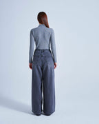 Absolut Cashmere - Pull Col Montant En Cote Selina - Gris Chine Foncé - Femme