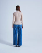 Absolut Cashmere - Pull Col Montant En Cote Selina - Grège - Femme
