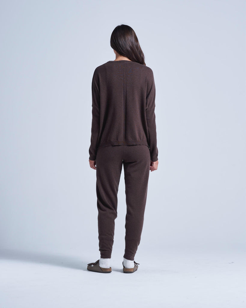 Absolut Cashmere - Pull Col Rond Manches Longues Ligne Central Alda - Chopull Colat - Femme