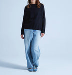 Absolut Cashmere - Pull Col Rond Manches Longues Ligne Central Alda - Noir - Femme
