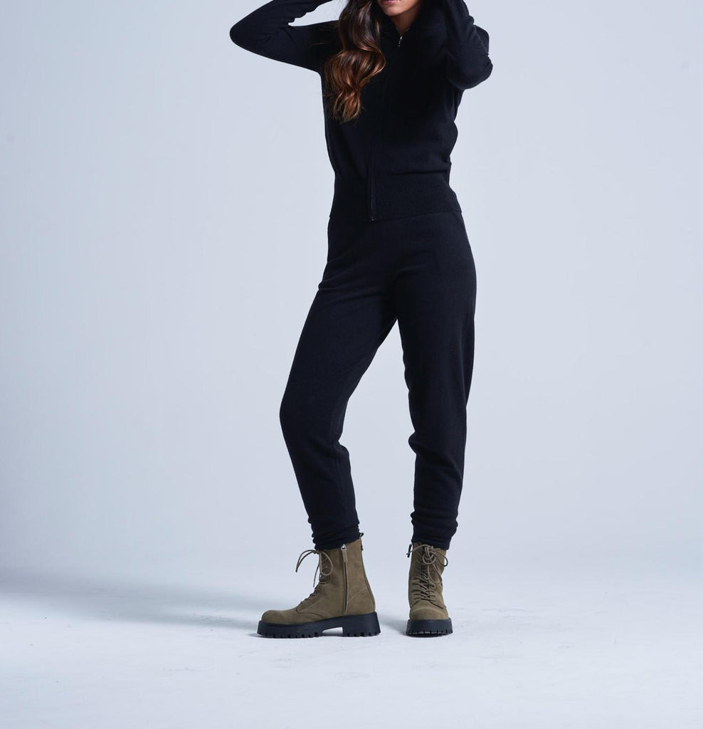 Absolut Cashmere - Gilet Capuche Zip Manches Longues Ella - Noir - Femme