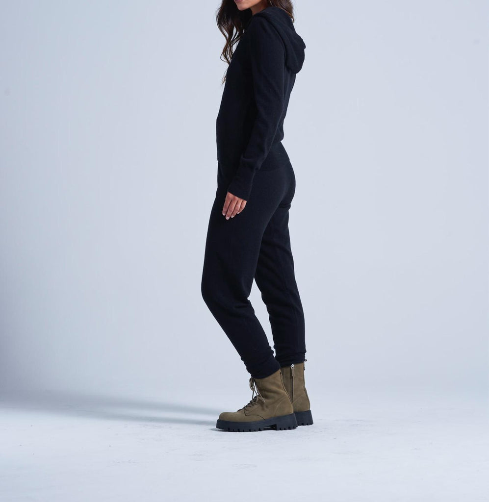 Absolut Cashmere - Gilet Capuche Zip Manches Longues Ella - Noir - Femme
