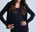 Absolut Cashmere - Gilet Capuche Zip Manches Longues Ella - Noir - Femme