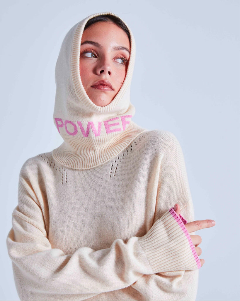 Absolut Cashmere - Cagoule Avec Jacquard Swiss - Biscuit W Bubble Gum - Femme