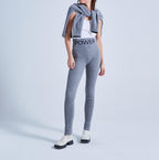 Absolut Cashmere - Legging Avec Jacquard Nava - Gris Chine Foncé W Noir - Femme