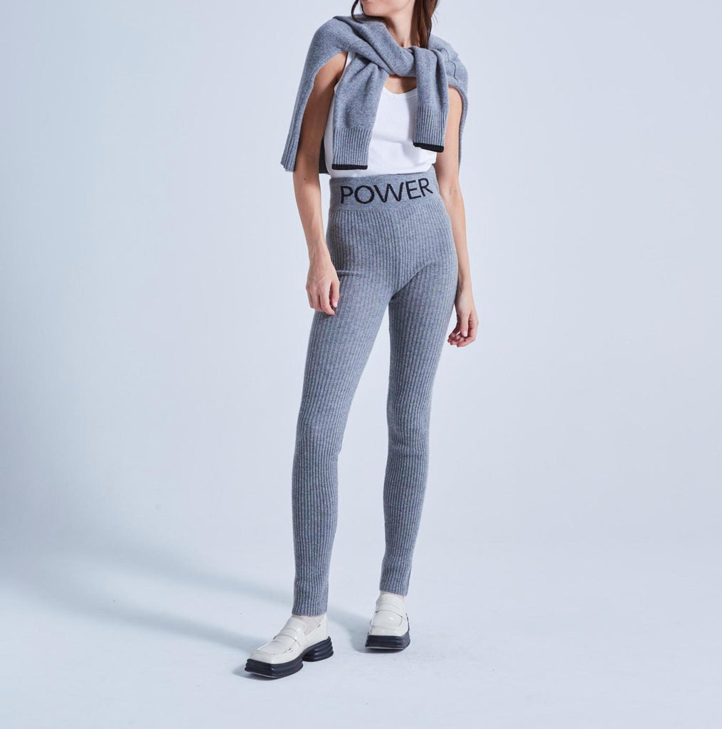 Absolut Cashmere - Legging Avec Jacquard Nava - Gris Chine Foncé W Noir - Femme