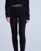 Absolut Cashmere - Legging Avec Jacquard Nava - Noir W Grège - Femme
