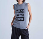 Absolut Cashmere - Pull Jacquard Love Mc Dea - Love Gris Chine Foncé - Femme