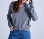 Absolut Cashmere - Polo Manches Longues Karena - Gris Chine Foncé - Femme
