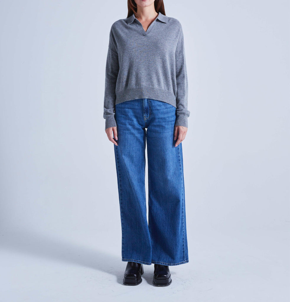 Absolut Cashmere - Polo Manches Longues Karena - Gris Chine Foncé - Femme