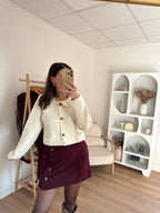Jupe En Velours Louisa Bordeaux
