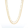 Collier Double Chaine - Laiton Doré