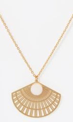 Collier Santorin Quartz - Laiton Doré