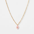 Collier Maeva En Jade Rose - Laiton Doré