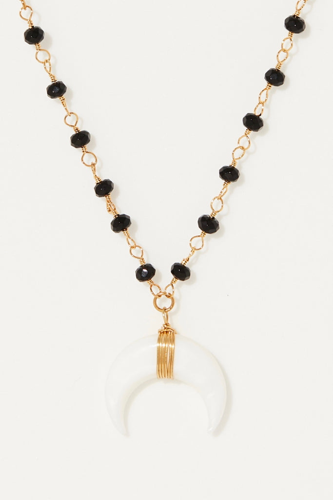 Collier Maupiti Onyx - Laiton Doré