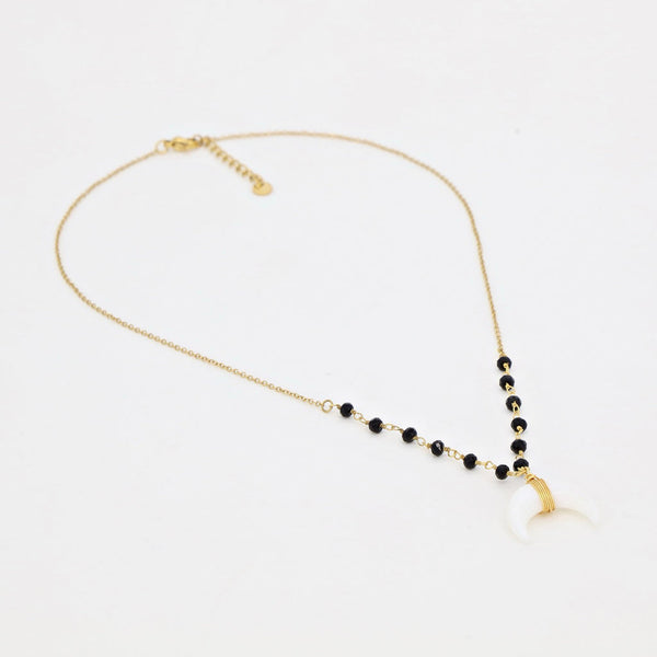 Collier Maupiti Onyx - Laiton Doré