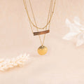 Collier Coral Strand Nacre - Laiton Doré