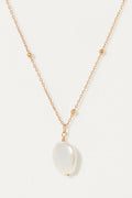 Collier Banyan Three Nacre Blanche - Laiton Doré