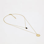 Collier Boracay Jade Noire - Laiton Doré