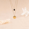 Collier Boracay Jade Noire - Laiton Doré
