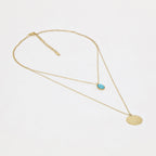 Collier Boracay Turquoise - Laiton Doré
