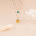 Collier Boracay Turquoise - Laiton Doré