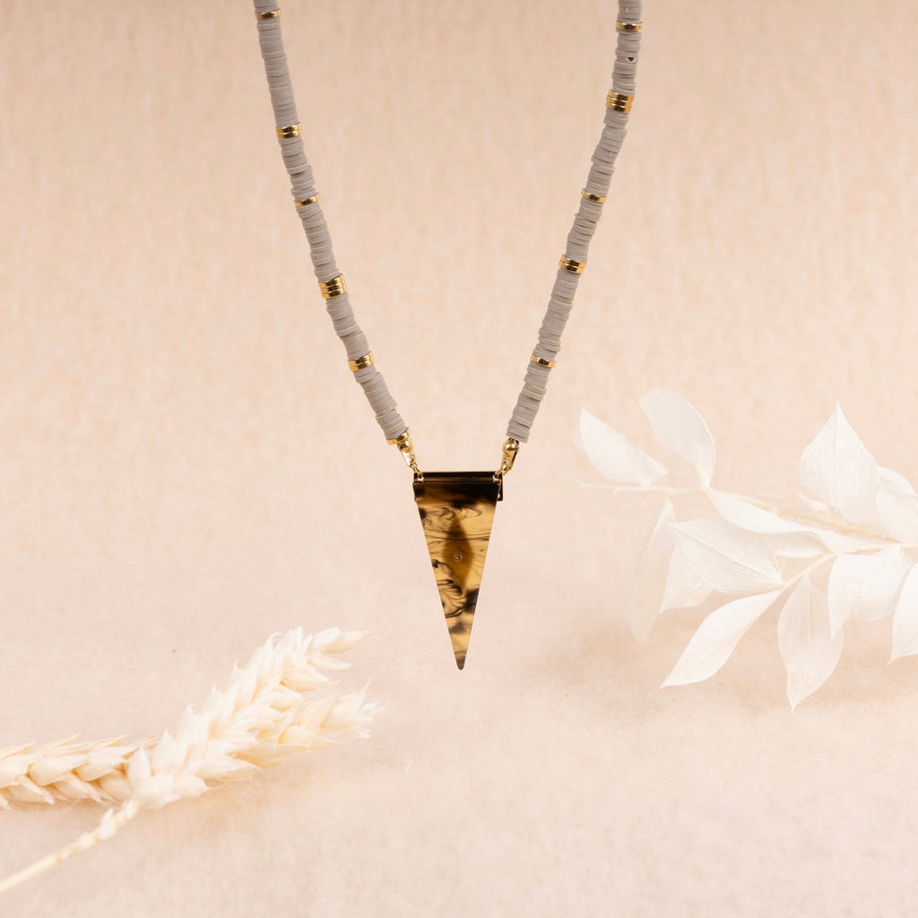 Collier Maitum Résine - Laiton Doré