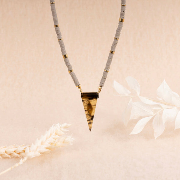 Collier Maitum Résine - Laiton Doré