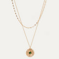 Collier Cotabato Idocrase Verte - Laiton Doré