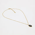 Collier Yana Émail Noir - Laiton Doré
