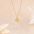 Collier Médaille Astrologique Balance - Laiton Doré