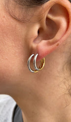 Boucles D'Oreilles Bicolor Thin Classic
