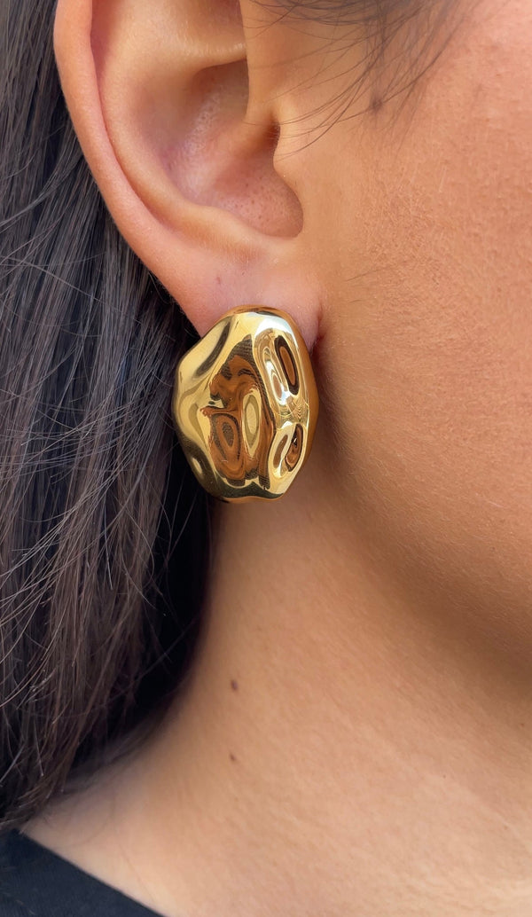 Boucles D'Oreille Textured Stones