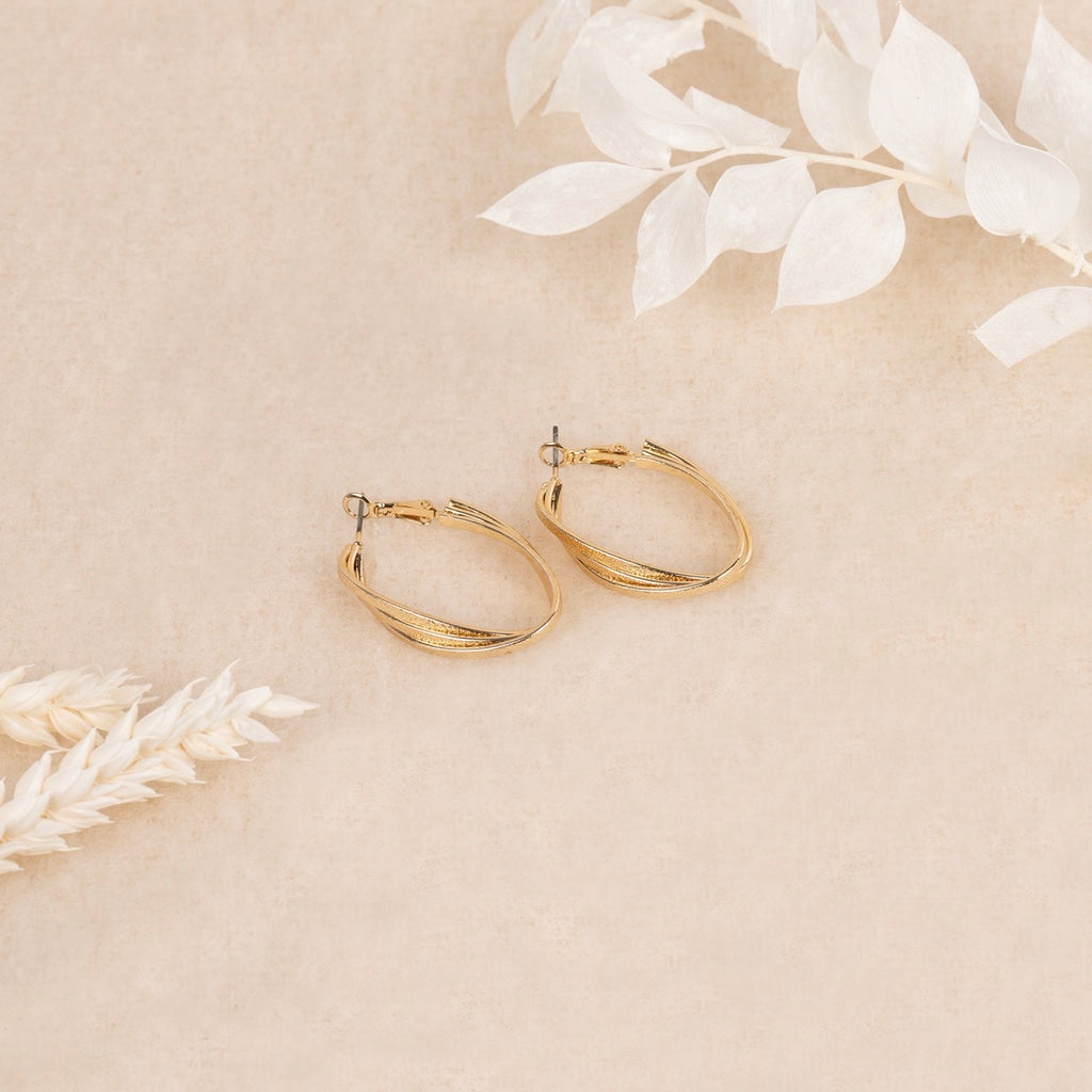 Boucles D'Oreilles Fakarava - Laiton Doré