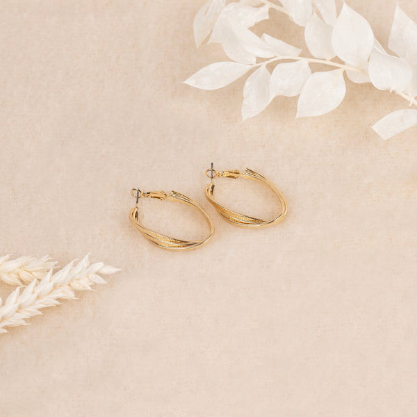 Boucles D'Oreilles Fakarava - Laiton Doré