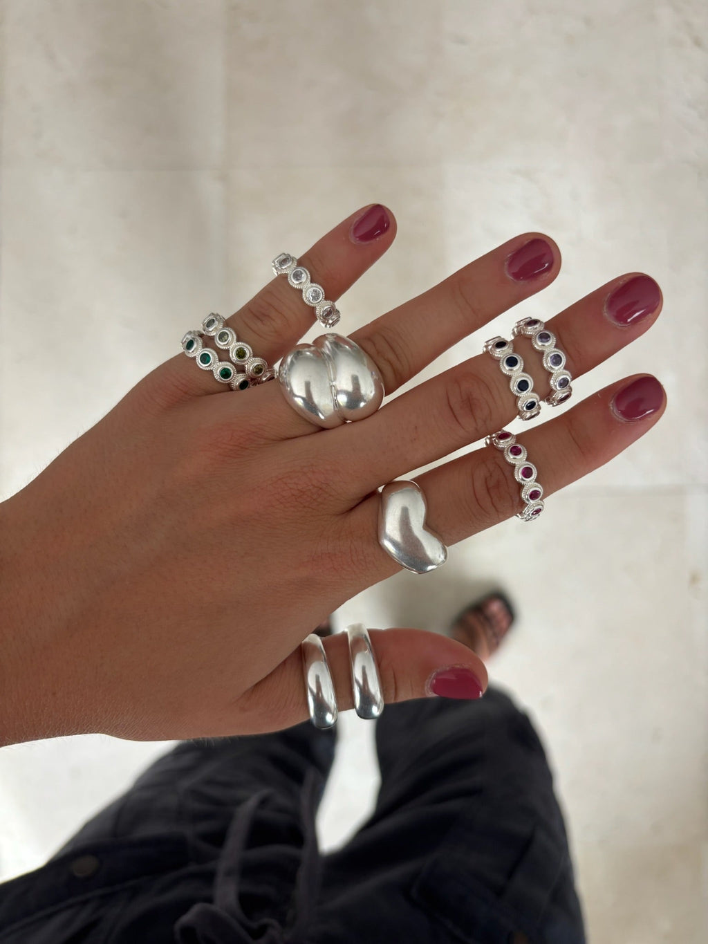 Bague Couple Plata