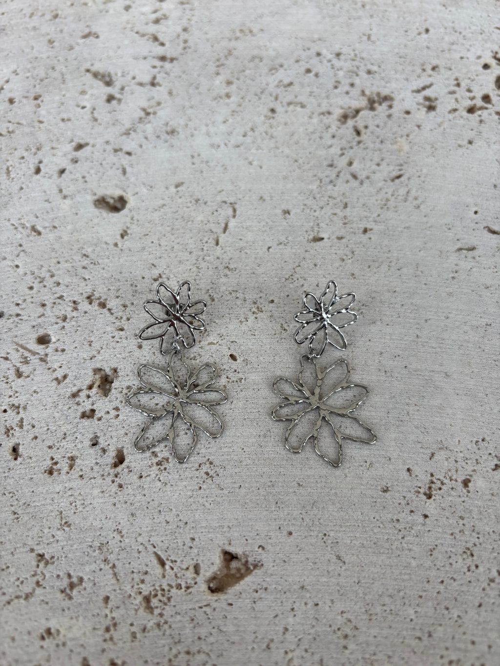 Boucles D'Oreilles Double Dainty Flower