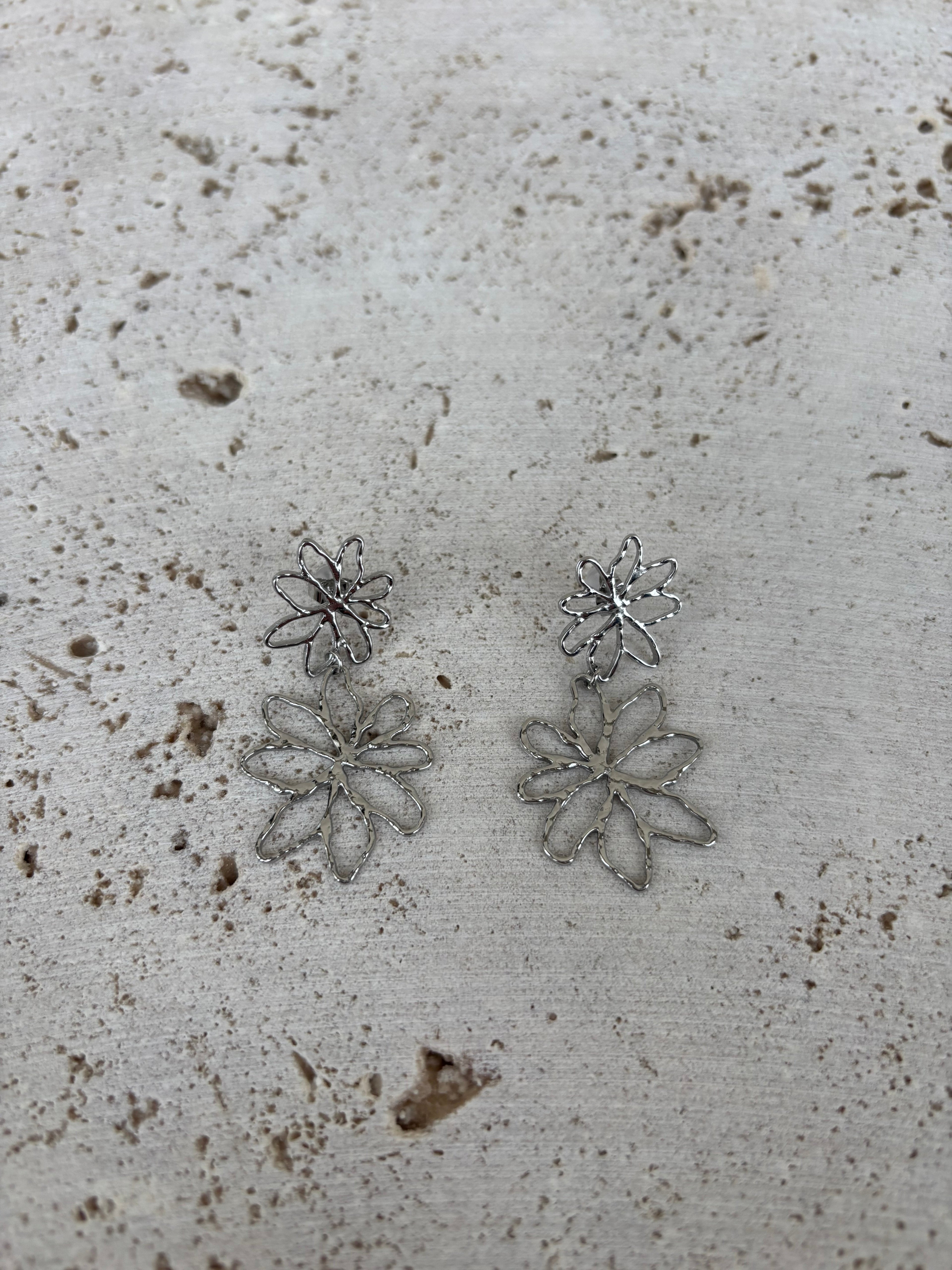Boucles D'Oreilles Double Dainty Flower