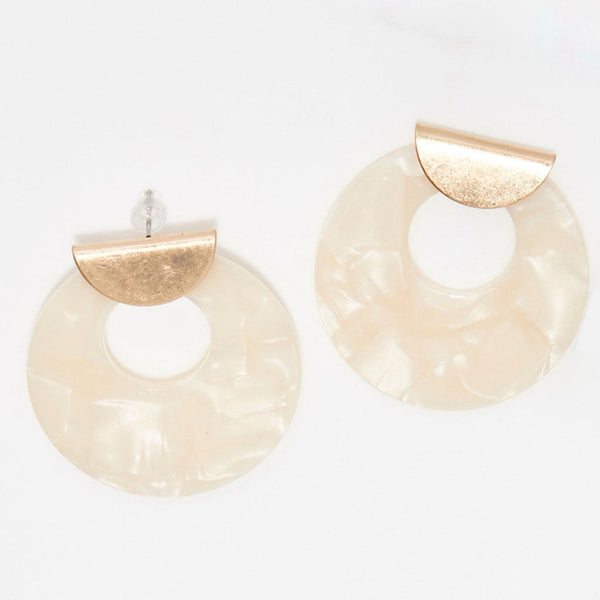Boucles D'Oreilles Ambanja En Résine - Laiton