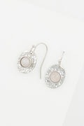 Boucles D'Oreilles Haiti Quartz Rose - Laiton
