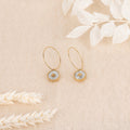 Boucle D'Oreilles Raimanu Résine Blanche - Laiton Doré