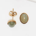 Boucle D'Oreilles Hembouco En Aventurine - Laiton Doré