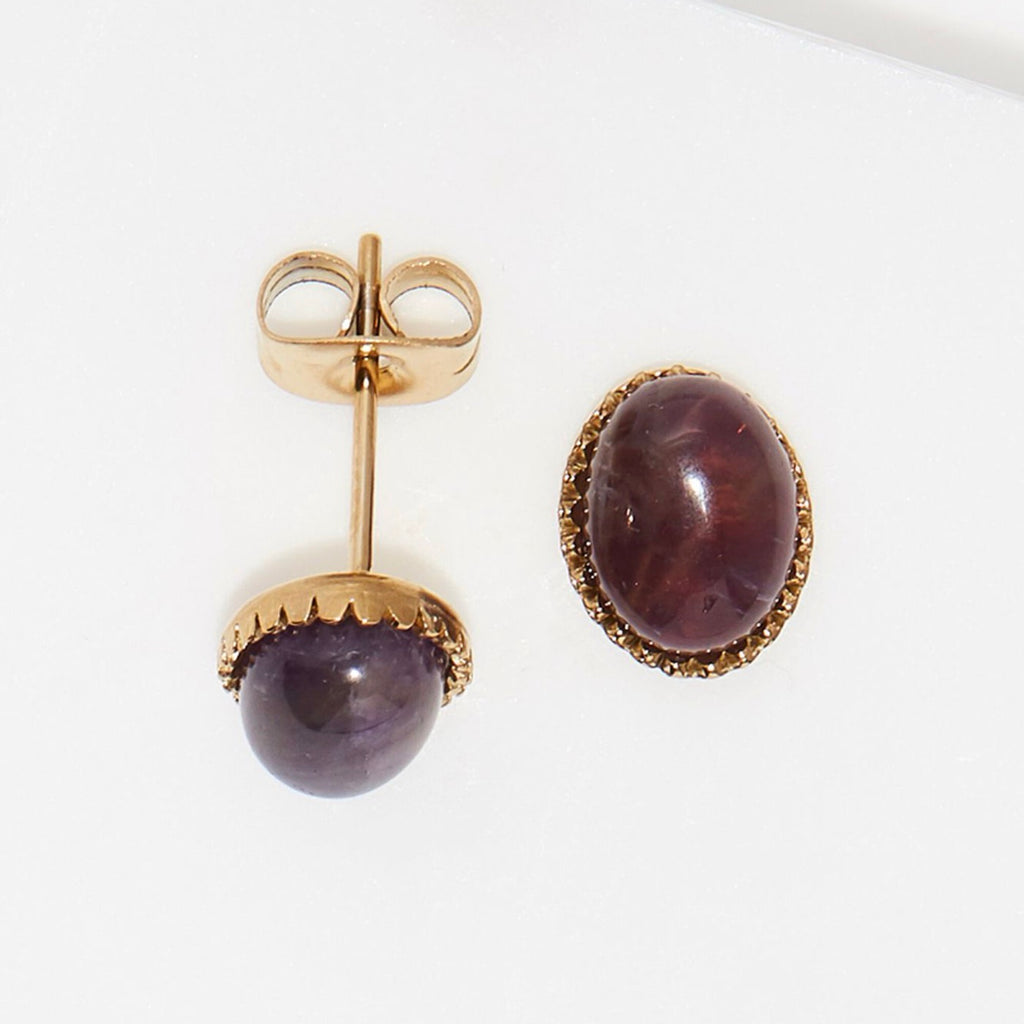 Boucle D'Oreilles Hembouco Améthyste - Laiton Doré
