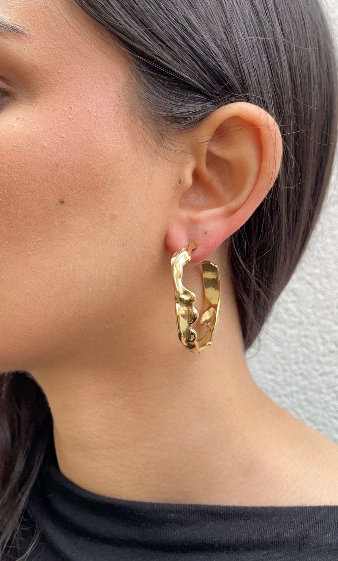 Boucles D'Oreilles Melted Hoops