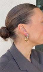 Boucles D'Oreilles Gems Oval X Hoops