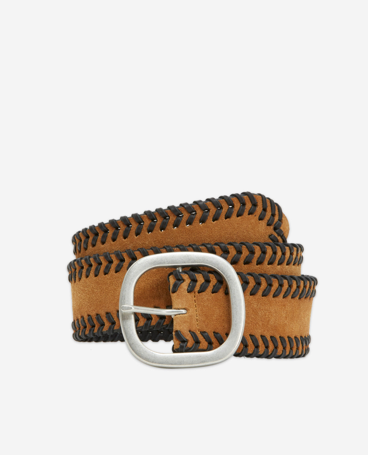 The Kooples - Ceinture Femme Camel Daim Détail Tressé - Femme