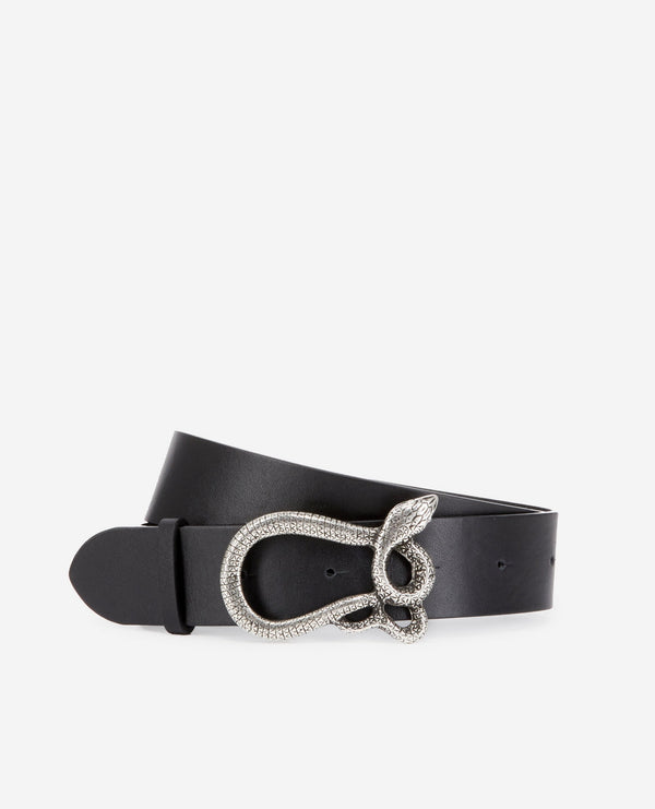 The Kooples - Ceinture En Cuir - Noir - Femme