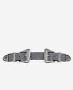 The Kooples - Ceinture Western En Cuir Double Boucles Avec Strass