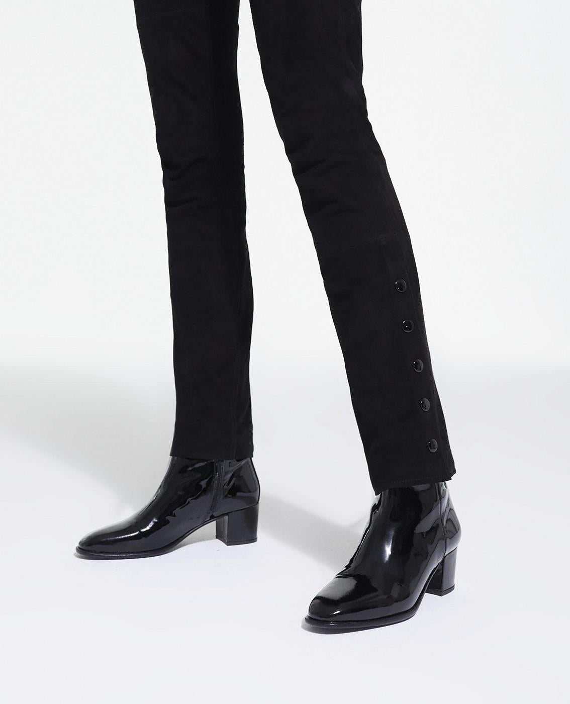 The Kooples - Bottines En Cuir Vinyle Avec Zip Interieur - Femme